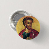 Heilige Lucas de Evangelist Orthodoxe icoon Ronde Button 3,2 Cm (Voorkant /achterkant)