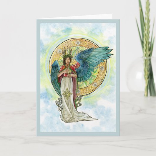 Heilige Lucia Angel Card Feestdagen Kaart (Voorkant)