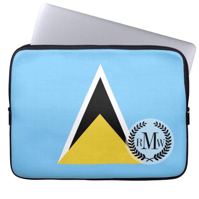 Heilige Lucia Flag Laptop Sleeve (Voorkant)