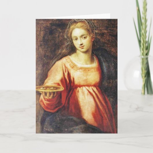 Heilige Lucia van Zweden Feestdagen Kaart (Voorkant)