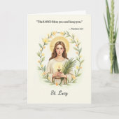 Heilige Lucy Gods vrede en zegeningen met de Schri Kaart (Voorkant)