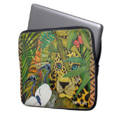 Heilige luipaard laptop sleeve (Voorkant Links)