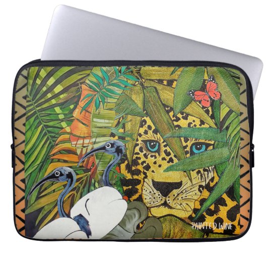 Heilige luipaard laptop sleeve (Voorkant)