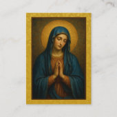 Heilige Maagd Maria begrafenis gebedsmonument - Visitekaartje (Voorkant)