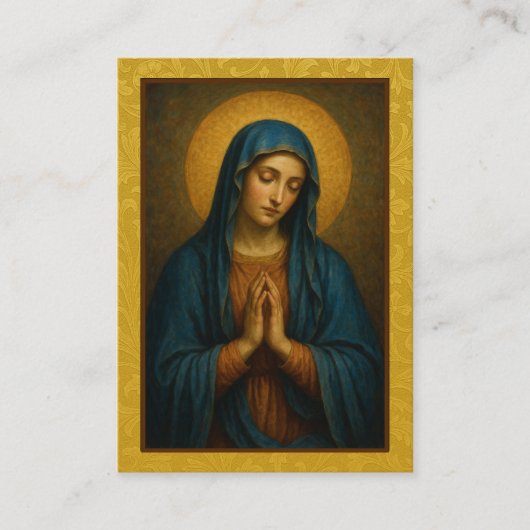 Heilige Maagd Maria begrafenis gebedsmonument - Visitekaartje (Voorkant)