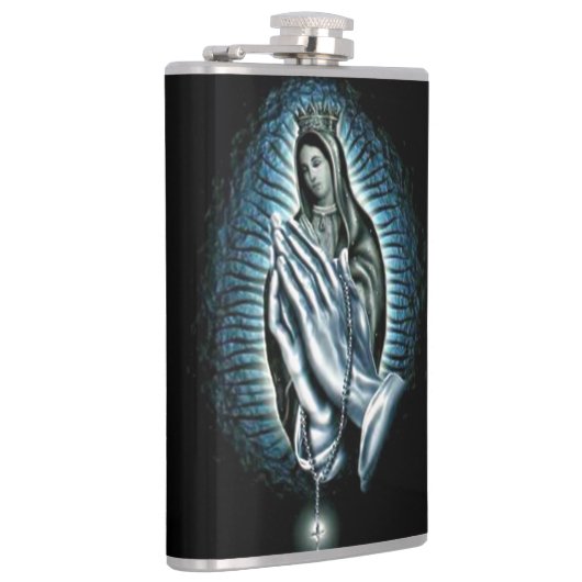 Heilige Maagd Maria - Bid de Rozenkrans Heupfles (Rechts)