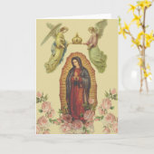 Heilige Maagd Maria Guadalupe Religieus Kaart (Gele Bloem)