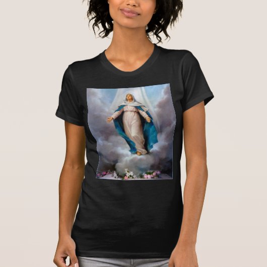 Heilige maagd Maria, Jezus en goden moeder, heilig T-shirt (Voorkant)