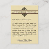 Heilige Maagd Maria Jezus Spirituele Communie Heil Plaatskaartje (Achterkant)