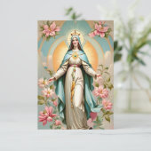 Heilige Maagd Maria-kaart, katholieke kaart (Staand voorkant)