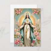 Heilige Maagd Maria-kaart, katholieke kaart (Voorkant / Achterkant)
