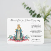Heilige Maagd Maria Katholiek, dank u wel Bedankkaart (Staand voorkant)