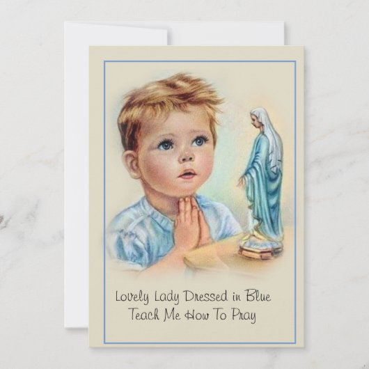 Heilige Maagd Maria Katholiek Gebed Gedicht Kaart (Voorkant)