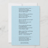 Heilige Maagd Maria Katholiek Gebed Gedicht Kaart (Achterkant)