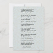 Heilige Maagd Maria Katholiek Gebed Gedicht Kaart (Achterkant)