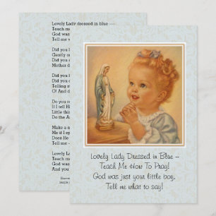 Heilige Maagd Maria Katholiek Gebed Gedicht Kaart