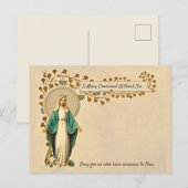 Heilige Maagd Maria Katholiek Gebed Religieus Feestdagenkaart (Voorkant / Achterkant)