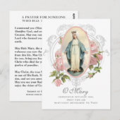 Heilige Maagd Maria Katholiek Gebed voor de Overle Briefkaart (Voorkant / Achterkant)