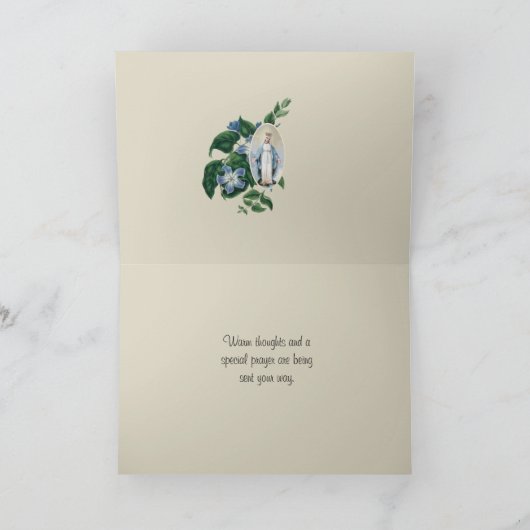 Heilige Maagd Maria Katholiek Religieus Gebed Kaart (Binnen)