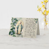 Heilige Maagd Maria Katholiek Religieus Gebed Kaart (Gele Bloem)