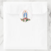Heilige Maagd Maria Katholieke Rozen Religieus Ronde Sticker (Tas)
