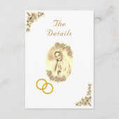 Heilige Maagd Maria Katholieke Sepia Trouwruimte K Informatiekaartje (Voorkant)