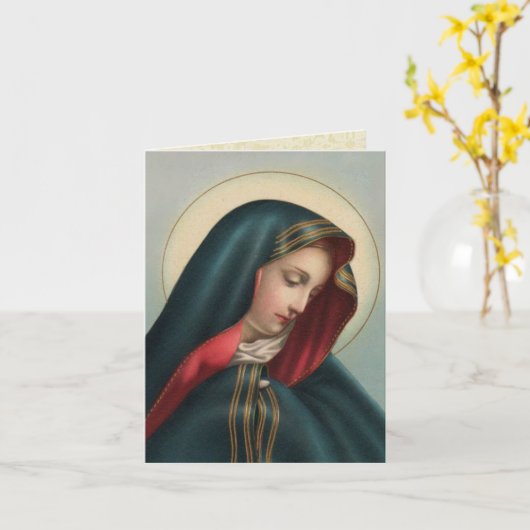 Heilige Maagd Maria Katholieke Sympathiekaart Kaart (Gele Bloem)