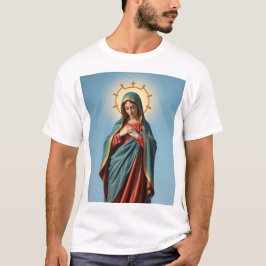 Heilige Maagd Maria Mannen Tee Shirt