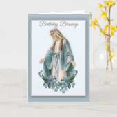 Heilige Maagd Maria Moeder met bloemen Kaart (Gele Bloem)