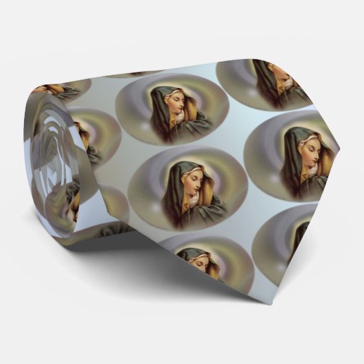 Heilige Maagd Maria op Blauw Stropdas (Opgerold)
