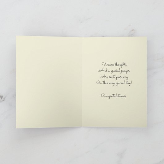 Heilige Maagd Maria Pastel Rozen Afstuderen Kaart (Binnen)