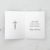 Heilige Maagd Maria Religieus Priester Verjaardags Kaart (Binnen)