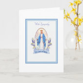 Heilige Maagd Maria Sympathie Begrafenis Kaart (Gele Bloem)