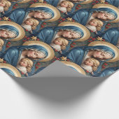 Heilige Maagd Maria Traditioneel Katholiek Cadeaupapier (Hoek)