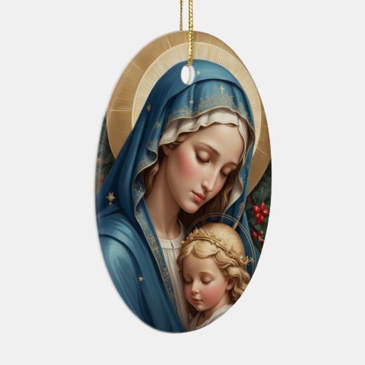 Heilige Maagd Maria Traditioneel Katholiek Keramisch Ornament (Rechts)