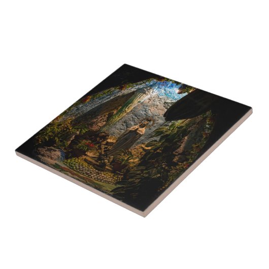 Heilige Maagd Mary Grotto Tegeltje (Zijkant)