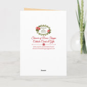 Heilige Maagdelijke Mary Floral Customizable Bedankkaart (Achterkant)