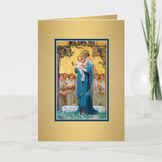 Heilige Maagdelijke Mary Jesus Religious Catholic Bedankkaart (Voorkant)