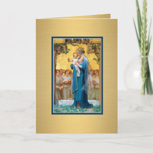 Heilige Maagdelijke Mary Jesus Religious Catholic Bedankkaart