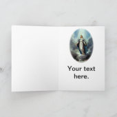 Heilige Maagdelijke Mary Let het Licht glanst op Kaart (Binnen)