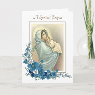 Heilige Maagdelijke Mary Spiritual Bouquet Prayers Kaart