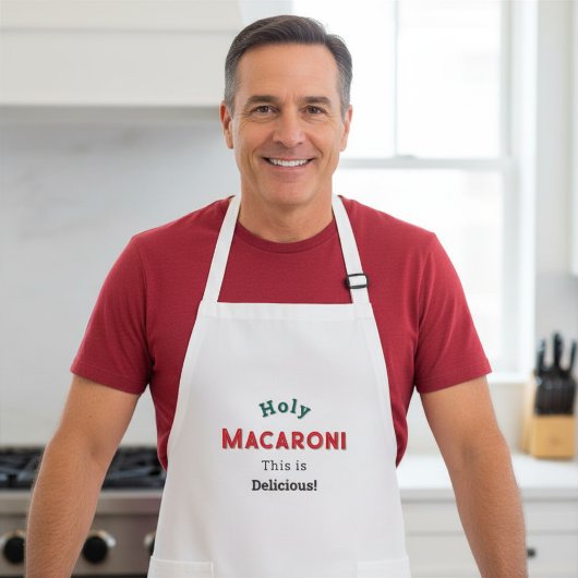 Heilige Macaroni! Grappige Quote Standaard Schort