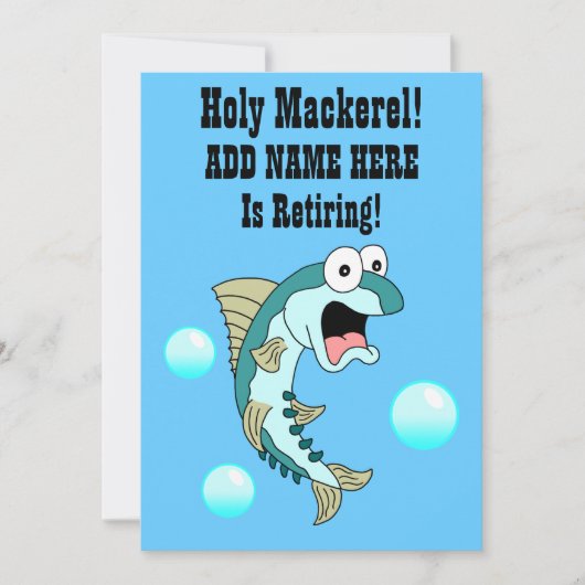Heilige Mackerel, er is iemand die zich terugtrekt Kaart (Voorkant)