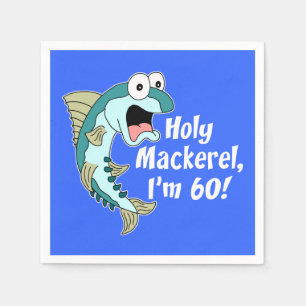 Heilige Mackerel Ik ben 60 Blue 60th Party Napkins Servet