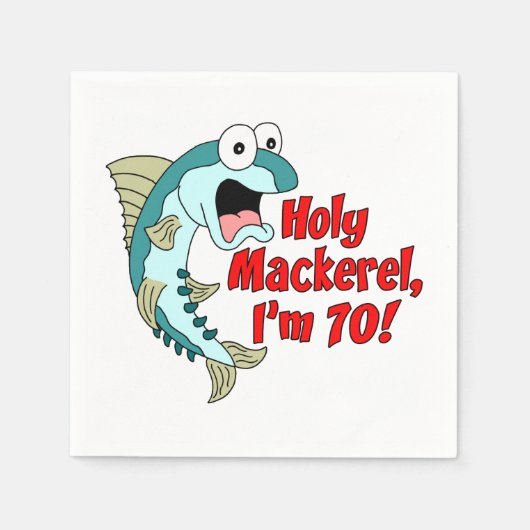 Heilige Mackerel Ik ben 70 70e-partij Napkins Servet (Voorkant)