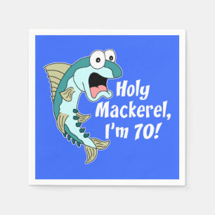 Heilige Mackerel Ik ben 70 Blue 70th Party Napkins Servet