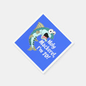 Heilige Mackerel Ik ben 70 Blue 70th Party Napkins Servet (Hoek)