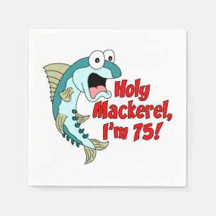 Heilige Mackerel Ik ben 75 75e partij Napkins Servet