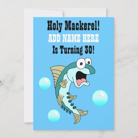 Heilige Makreel, iemand draait 30 grappige vissen  Kaart (Voorkant)