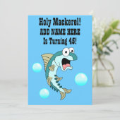 Heilige Makreel, iemand draait 45 grappige vissen Kaart (Staand voorkant)